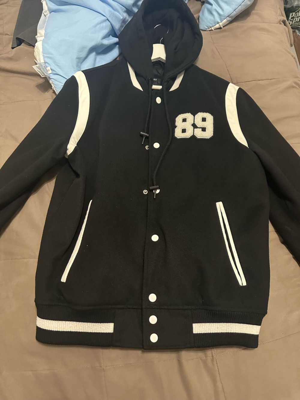 Dkny Black Quilted Satin Jacket